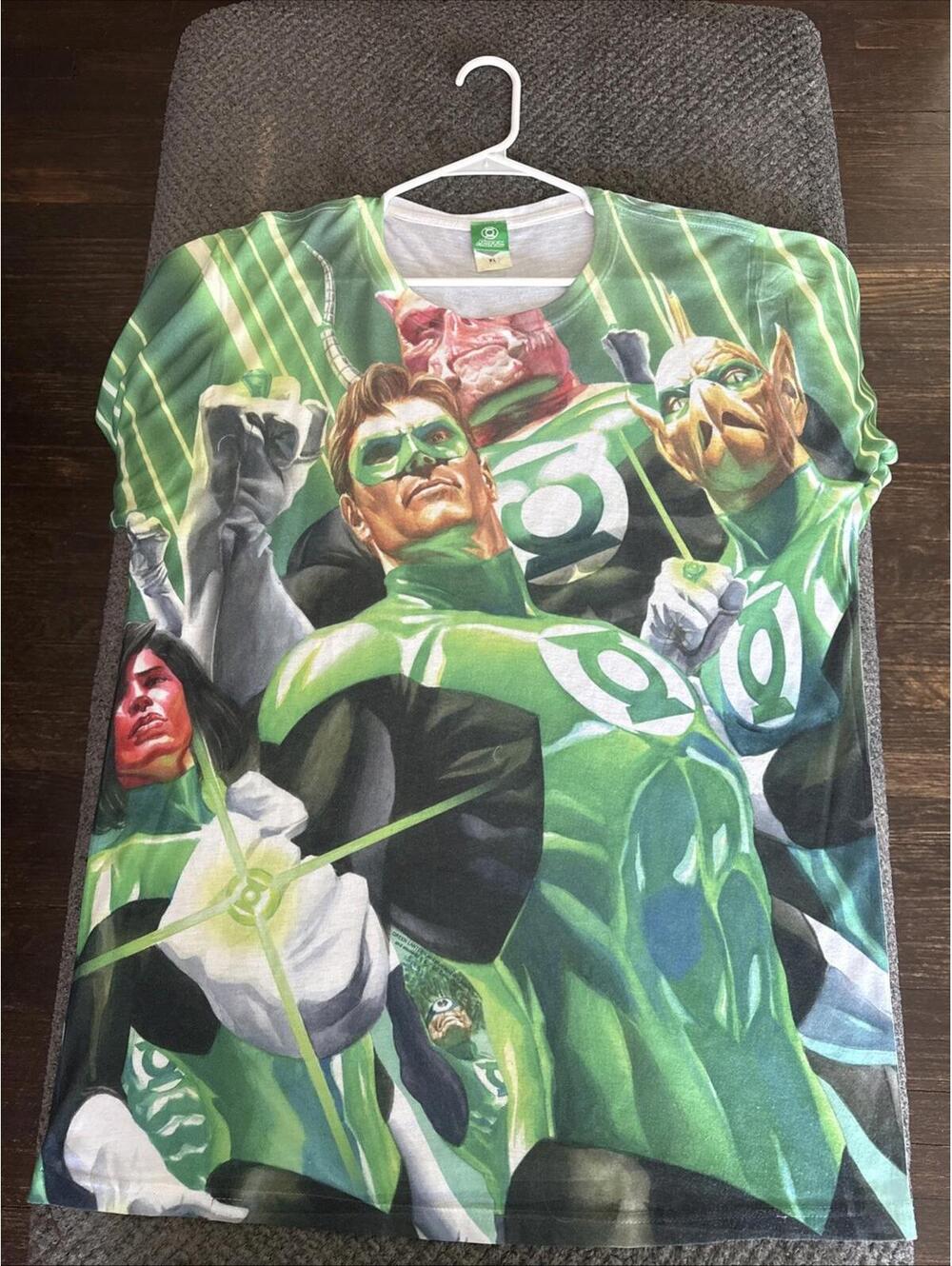 DC COMICS GREEN LANTERN Men's XL AOP T-shirt | Comic Book | Thin